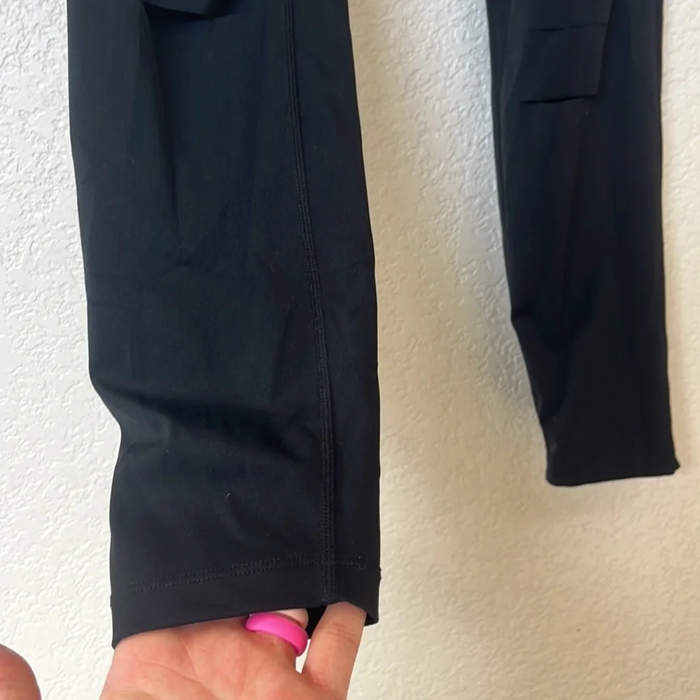 Zyia Leggings Pants High Rise Lux Slashed Distressed Black size 2 - Picture 5 of 12